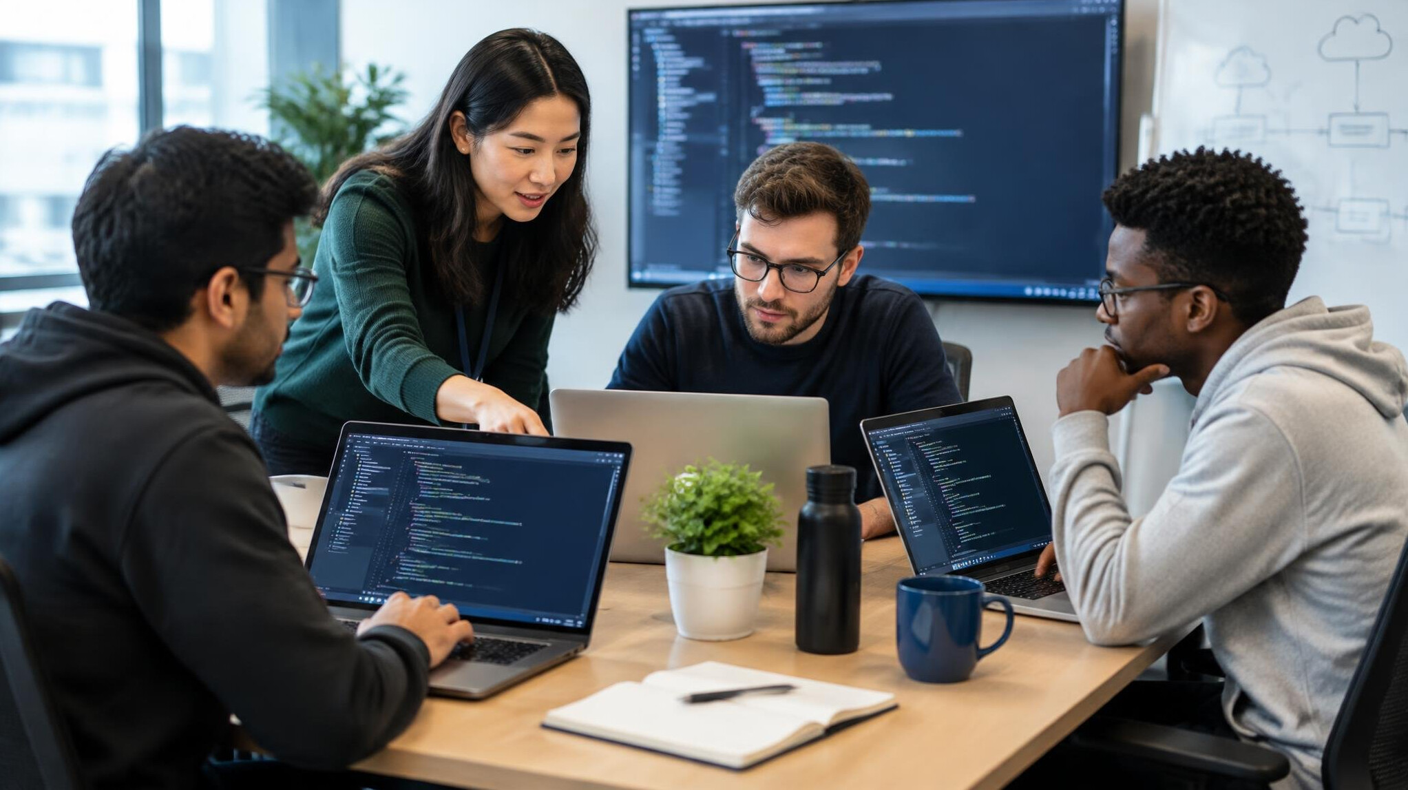 team coding session